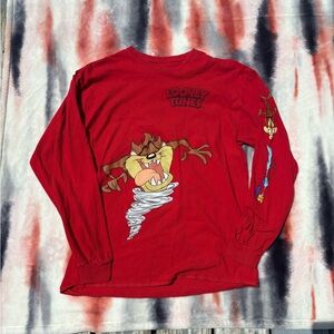 Looney Tunes Tazmanian Devil Mens Long Sleeve Marvin The Martian Bugs Bunny Sz M